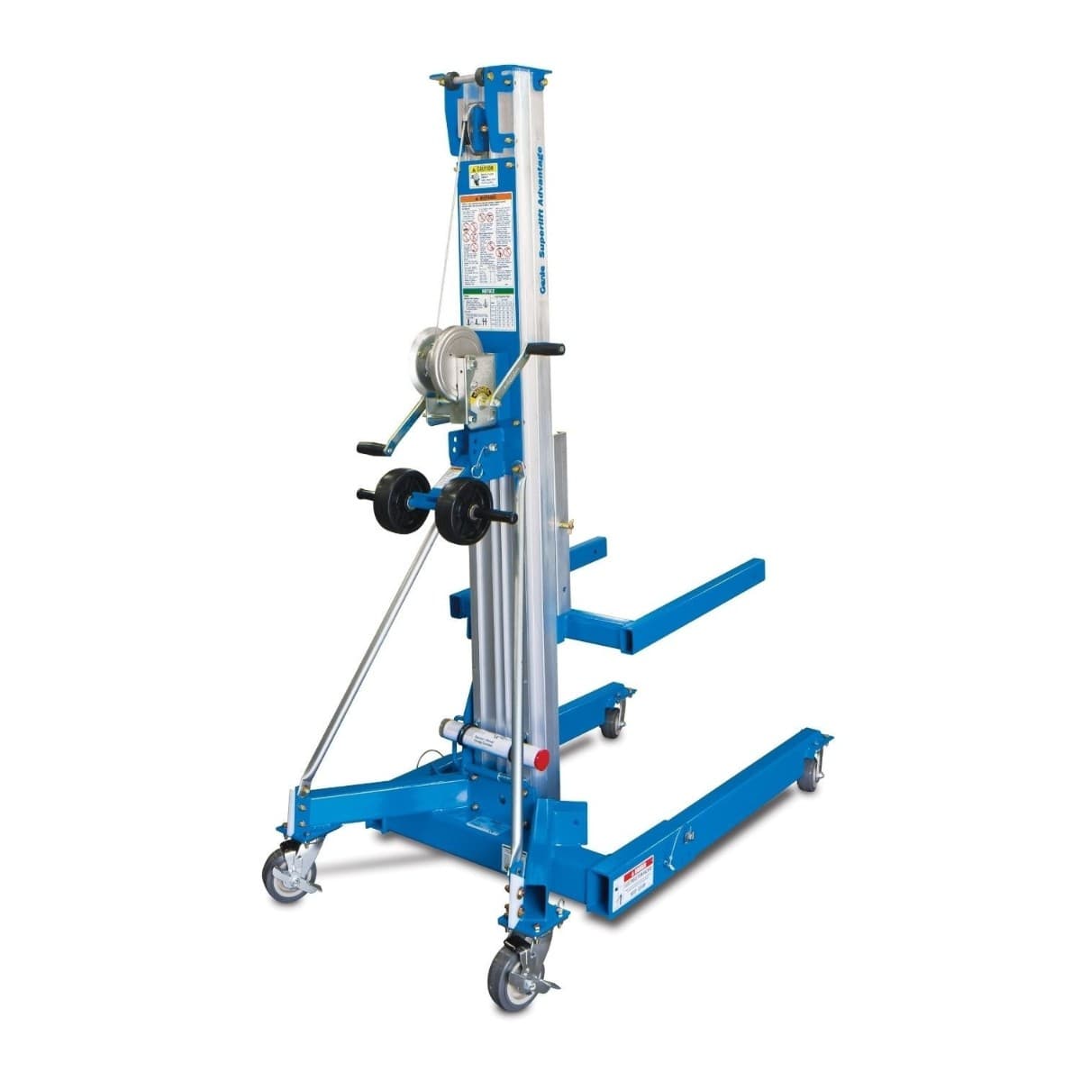 Genie SLA-25 material lift with boom attachment